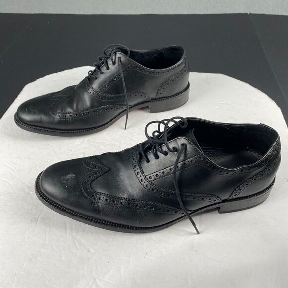 Cole Haan Men\'s Williams Wingtip Oxford Black Leather Lace Up Shoes Size 9.5 M main image 14